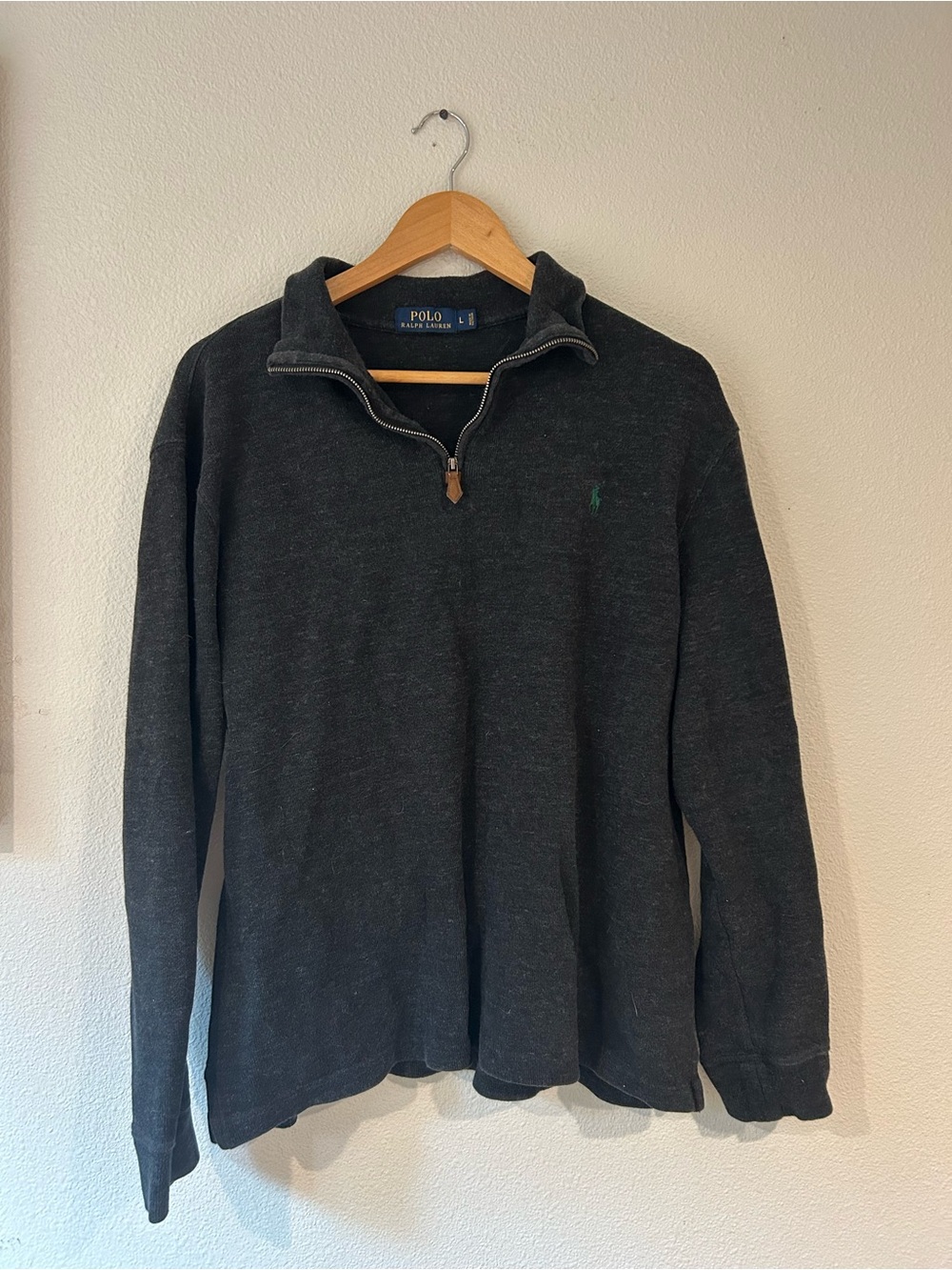 Polo by Ralph Lauren Dark Charcoal Quarter-Zip Pullover